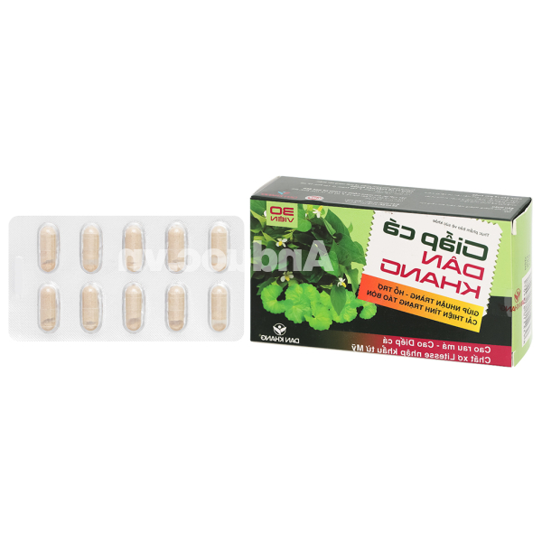 Giấp cá Dân Khang hỗ trợ nhuận tràng, tăng cường tiêu hóa hộp 30 viên